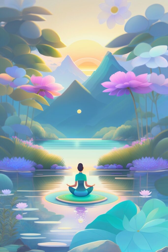Summit with Sage!!! 2 Prompt 1 imagine prompt A serene digital illu